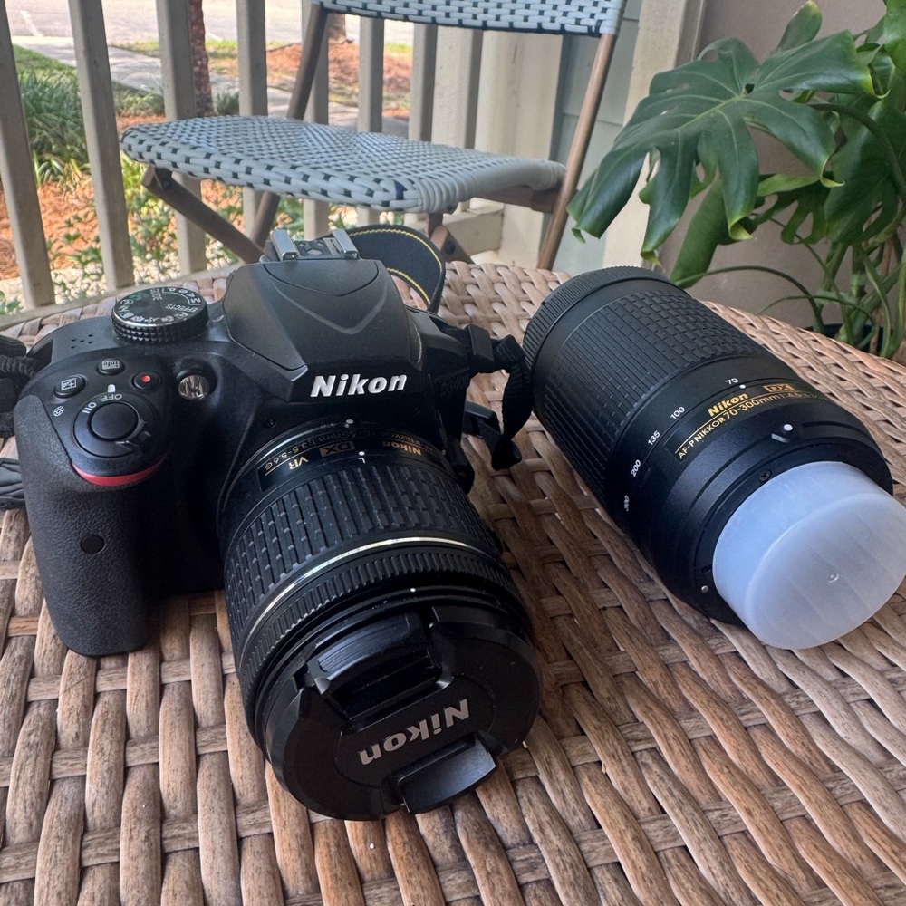 Nikon D3400 Black DSLR Camera with extra 70/300 mm lens